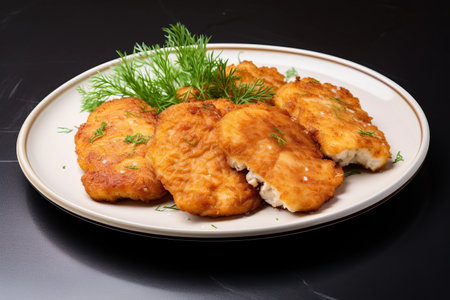 Delectable Chicken Fillet Cutlet: A Scrumptious Presentation on a Plate!の素材
