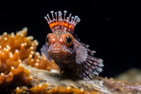 Discover the Enigmatic Tentacled Blenny: Parablennius Tentacularis in Stunning 3:2 Aspect Ratioの素材