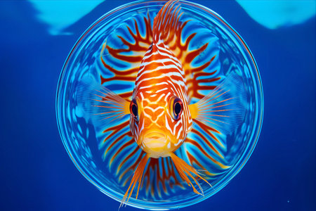 The Enchanting World of Discus Fish: A Captivating Close-Up Perspective in Freshwater Aquariumの素材