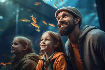 The Captivating Aquarium Adventure: Exploring a Family's Curiosityの素材