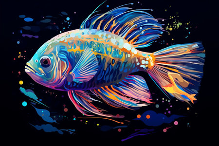 Journey into the Vibrant Underwater Sea World: Exploring the Ecosystem and Enchanting Tropic Fish through Generative AIの素材