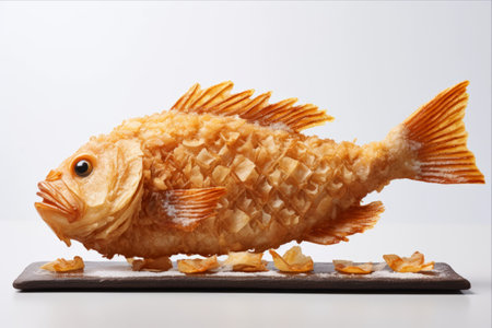 Crispy Fish Line Snack: A Deliciously Balanced 3:2 Ratioの素材