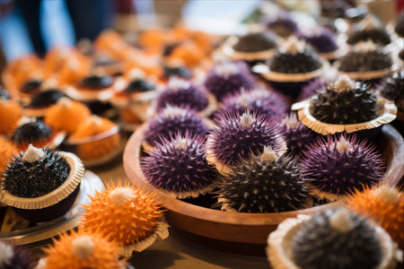 Delectable Delights: A Close-up Exploration of Exquisite Sea Urchin Cuisineの素材