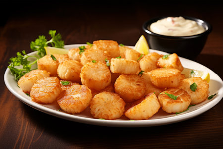 Fried Scallops Captured in a Stunning Image Shot -- AR 3:2の素材