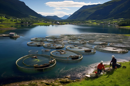 Norway's Thriving Farm-Raised Salmon: Global Leader in Production Volumeの素材