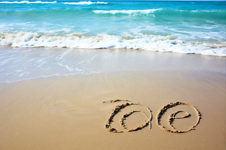 Wanderlust Written in the Sand: A Tropical Beach's Love Affair with Travelの素材