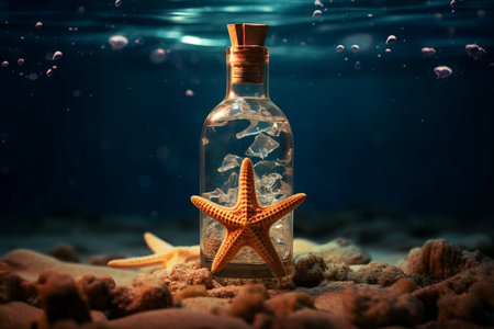 An Enigmatic Connection: Unraveling the Secrets of 'Message in a Bottle and Starfish --ar 3:2'の素材