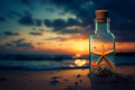 Finding Hope in a Sea of Desolation: A Tale of 'Message in a Bottle and Starfish'の素材