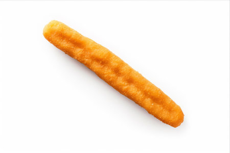 Craving Crispy Delights: Exquisite Fish Finger or Stick Perfectly Captured on a Pristine White Background - An Eye-catching Visual Treat!の素材
