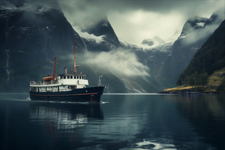 Midnight Sun Magic: Exploring the Mystical Fjords of Norwayの素材