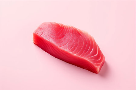 Tempting Slice of Tuna: Captivating Isolation on a White Canvas - AR 3:2の素材
