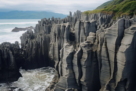 Seestern / Riffstern Pancake Rocks: A Majestic Sight in New Zealand's Coastal Beauty - AR 3:2の素材