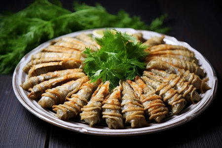 Exquisite Dish: Succulent Fresh Whitebait Sushi - AR 3:2の素材
