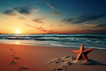 Starry Beachscape - A Captivating 3:2 Viewの素材