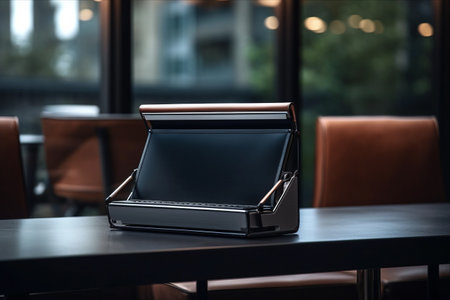 Efficiently Equipped: A Productive Workspace with a Laptop Computerの素材