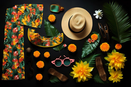 Sipping Sunshine: A Refreshing Shot of Summer Fashion and Getaway Vibesの素材