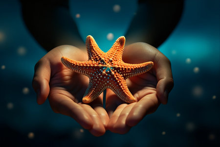 Capturing the Beauty: Starfish in the Hand -- AR 3:2の素材