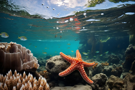 Glimpses of the Vibrant Starfish in the Breathtaking Philippine Seaの素材