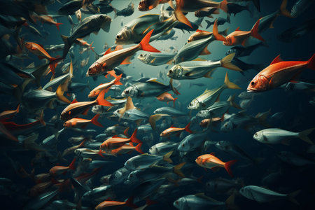 Survival of the Fittest: The Intense Competition for Food Among Fishの素材