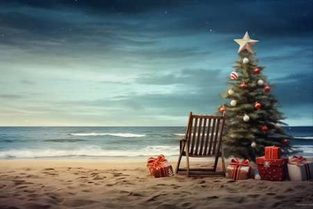 Sunny Sands & Jolly Tidings: A Summer Beach Merry Christmasの素材
