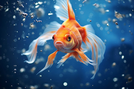 A Stunning Aquatic Display: The Enchanting World of a Beautiful Fishの素材