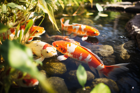 The Serene Paradise of Fortune Koi: Exploring the Pond Farm - AR 3:2の素材