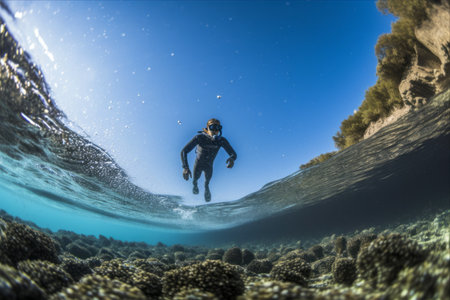 Unleashing the Depths: Free Diving Adventure in the Enchanting Ionian Seaの素材