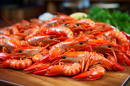 Delicious Crayfish Shrimp: Fresh and Ready for Cooking or Saleの素材