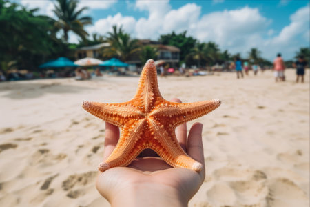 The Delicate Wonder: Captivating Encounter with a Pregnant Starfish on Diani Beach, Mombasa, Kenyaの素材