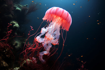 Magnificent Moon Jellyfish: Enchanting Beauties of the Red Seaの素材