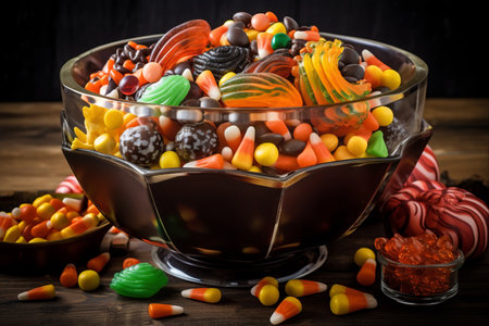 Savor the Spooky Delights: An Array of Halloween Candy and Sweets for your Festive Event!の素材