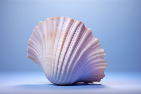 Glimmering Seashell: Illuminating Beauty on a Light Canvasの素材