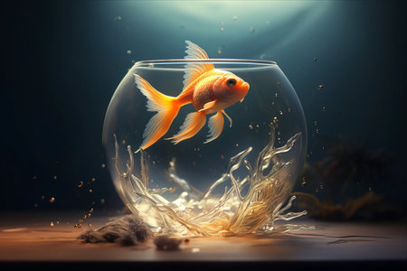 The Curious World of Goldfish: Exploring the Fishbowlの素材