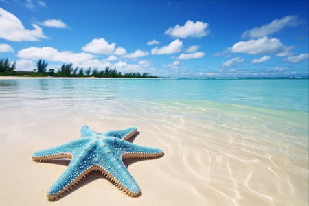 Exploring the Vibrant Caribbean: A Dive into the Blue Sea of Punta Cana's Starfishの素材