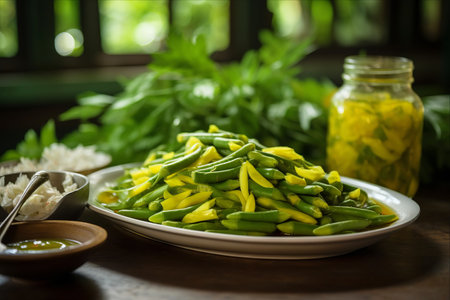 Drool-worthy Green Mango with Sweet Fish Sauce: A Taste of Authentic Thai Home Cookingの素材