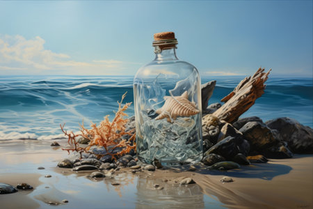 Beneath the Waves: Unraveling the Message in a Bottleの素材