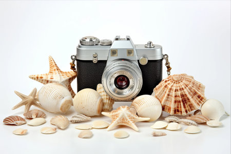 Exploring Coastal Wonders: Seashells, Passport, and the Ultimate Travel Companionの素材