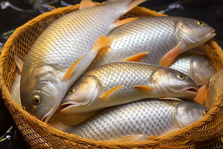 Catching Fresh Thai Carp, Silver Barb Fish, and Jullien's Golden Carp: A Fisherman's Bountyの素材
