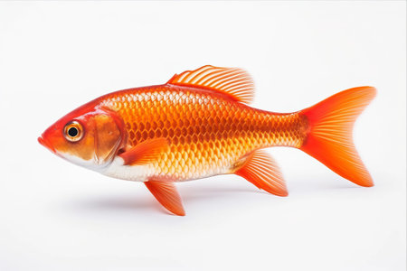 Vibrant Goldfish Red Drum: Captivating Beauty of Sciaenops ocellatus in an Serene Isolationの素材