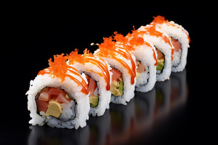 Exploring the Traditional Japanese Roll: A Glimpse into Isolated Culinary Artistry - AR 3:2の素材