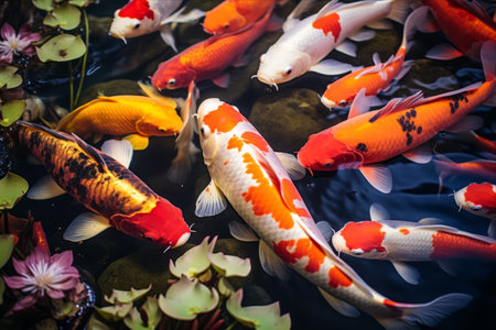 Glimpsing the Majestic Koi Fish in Utaradit, Thailand: A Captivating AR 3:2 Experienceの素材
