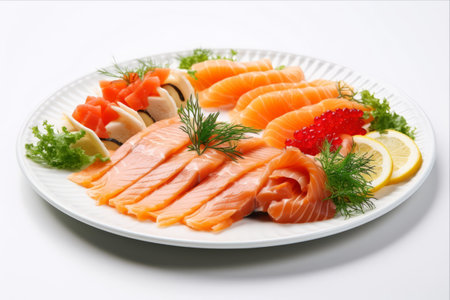 Gourmet Seafood Extravaganza: A Delightful Symphony of Fish and Seafood Delicaciesの素材