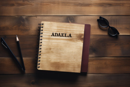 The Timeless Appeal of AGENDA: Text Engraved on a Rustic Wooden Backgroundの素材