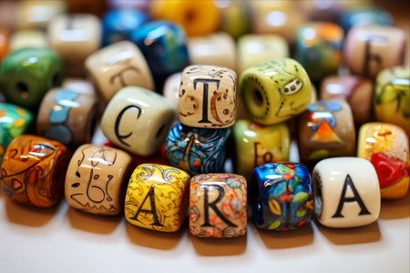 Unlocking Wisdom: Exploring Alphabet Beads: THINGS TO KNOW --ar 3:2の素材