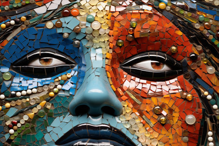 Exploring the Beauty of Art Mosaic Glass through a 3:2 Aspect Ratioの素材
