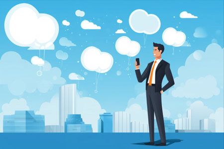 Empowering Businesswoman Communicates Crucial Information and Shares Latest Updatesの素材