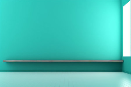 Captivating Turquoise Green Ocean Blue Wall: A Stunning Downlight for Modern Interior Templates - AR 3:2の素材