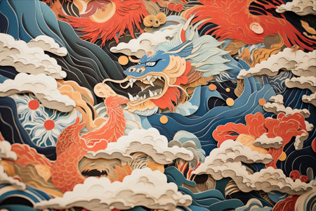 Exploring the Intricate Beauty: A Close-Up of Japanese Paperの素材