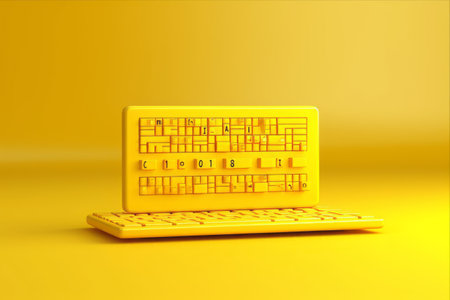 Unveiling the Emerging Era of Coding Language Development: A Symbolic Journey on Yellow Backgroundの素材