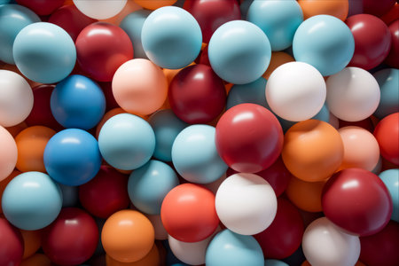 The Vibrant Spectrum: A Close-Up View of Colorful Balloons - AR 3:2の素材